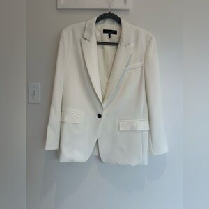 Rag & Bone Ivory Blazer with Grosgrain Trim